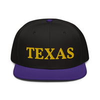 Snapback Hat "1053-0021 Texas (Yellow Logo)" - JCBTGlobal