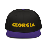 Snapback Hat "1053-0091 Georgia (Yellow Logo)" - JCBTGlobal