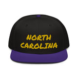 Snapback Hat "1053-0101 North Carolina (Yellow Logo)" - JCBTGlobal