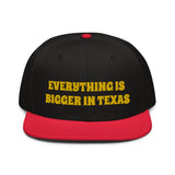 Snapback Hat "1052-0051 Everything Is Bigger In Texas (Yellow Logo)" - JCBTGlobal