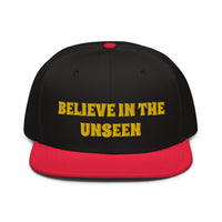 Snapback Hat "1052-0101 Believe In The Unseen (Yellow Logo)" - JCBTGlobal