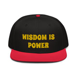 Snapback Hat "1052-0111 Wisdom Is Power (Yellow Logo)" - JCBTGlobal