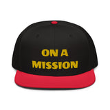 Snapback Hat "1052-0121 On A Mission (Yellow Logo)" - JCBTGlobal