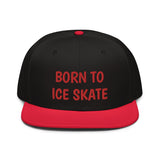 Snapback Hat "2051-0041 Born To Play Ice Skate (Red Logo)" - JCBTGlobal