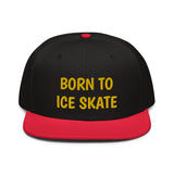 Snapback Hat "2051-0041 Born To Play Ice Skate (Yellow Logo)" - JCBTGlobal