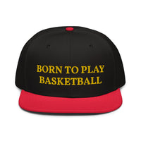 Snapback Hat "1051-0031 Born To Play Basketball (Yellow Logo)" - JCBTGlobal