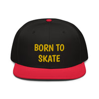 Snapback Hat "1051-0071 Born To Skate (Yellow Logo)" - JCBTGlobal