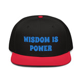 Snapback Hat "1052-0111 Wisdom Is Power (Blue Logo)" - JCBTGlobal