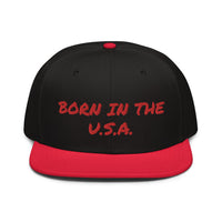 Snapback Hat "2052-0041 Born In The U.S.A. (Red Logo)" - JCBTGlobal