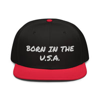 Snapback Hat "2052-0041 Born In The U.S.A. (White Logo)" - JCBTGlobal