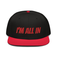 Snapback Hat "2052-0061 I'm All In (Red Logo)" - JCBTGlobal