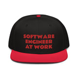 Snapback Hat "2052-0081 Software Engineer At Work (Red Logo)" - JCBTGlobal