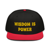 Snapback Hat "2052-0111 Wisdom Is Power (Yellow Logo)" - JCBTGlobal