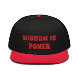 Snapback Hat "2052-0111 Wisdom Is Power (Red Logo)" - JCBTGlobal