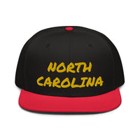 Snapback Hat "1053-0101 North Carolina (Yellow Logo)" - JCBTGlobal