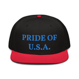 Snapback Hat "1054-0031 U.S.A. (Blue Logo)" - JCBTGlobal