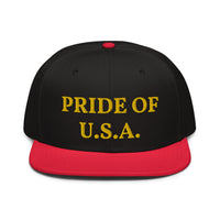 Snapback Hat "1054-0031 U.S.A. (Yellow Logo)" - JCBTGlobal