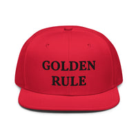 Snapback Hat "1052-0021 Golden Rule (Black Logo)" - JCBTGlobal