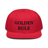 Snapback Hat "1052-0021 Golden Rule (Black Logo)" - JCBTGlobal