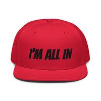 Snapback Hat "1052-0061 I'm All In (Black Logo)" - JCBTGlobal