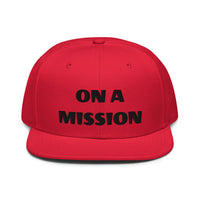 Snapback Hat "1052-0121 On A Mission (Black Logo)" - JCBTGlobal