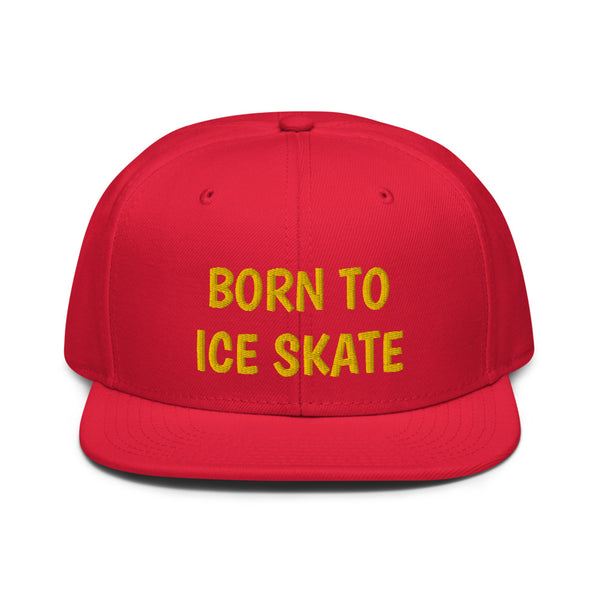 Snapback Hat "2051-0041 Born To Play Ice Skate (Yellow Logo)" - JCBTGlobal