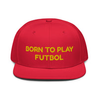 Snapback Hat "1051-0051 Born To Play Futbol (Yellow Logo)" - JCBTGlobal