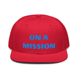 Snapback Hat "1052-0121 On A Mission (Blue Logo)" - JCBTGlobal