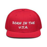 Snapback Hat "2052-0041 Born In The U.S.A. (White Logo)" - JCBTGlobal