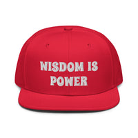 Snapback Hat "2052-0111 Wisdom Is Power (White Logo)" - JCBTGlobal