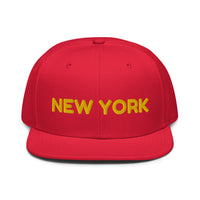 Snapback Hat "1053-0041 New York (Yellow Logo)" - JCBTGlobal