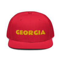 Snapback Hat "1053-0091 Georgia (Yellow Logo)" - JCBTGlobal