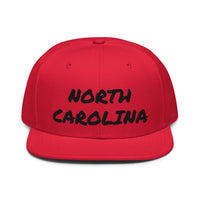 Snapback Hat "1053-0101 North Carolina (Black Logo)" - JCBTGlobal