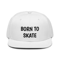 Snapback Hat "1051-0071 Born To Skate (Black Logo)" - JCBTGlobal