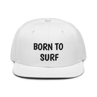 Snapback Hat "1051-0061 Born To Surf (Black Logo)" - JCBTGlobal