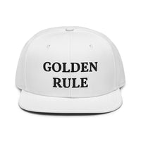 Snapback Hat "1052-0021 Golden Rule (Black Logo)" - JCBTGlobal