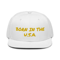 Snapback Hat "1052-0041 Born In The U.S.A. (Yellow Logo)" - JCBTGlobal