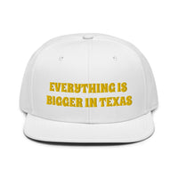 Snapback Hat "1052-0051 Everything Is Bigger In Texas (Yellow Logo)" - JCBTGlobal