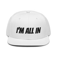 Snapback Hat "1052-0061 I'm All In (Black Logo)" - JCBTGlobal