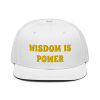 Snapback Hat "1052-0111 Wisdom Is Power (Yellow Logo)" - JCBTGlobal