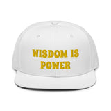 Snapback Hat "1052-0111 Wisdom Is Power (Yellow Logo)" - JCBTGlobal