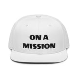 Snapback Hat "1052-0121 On A Mission (Black Logo)" - JCBTGlobal