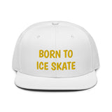 Snapback Hat "2051-0041 Born To Play Ice Skate (Yellow Logo)" - JCBTGlobal