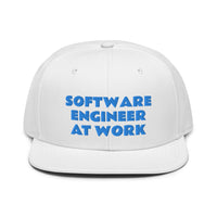 Snapback Hat "1052-0081 Software Engineer At Work (Blue Logo)" - JCBTGlobal