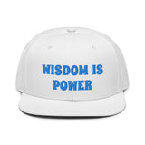 Snapback Hat "1052-0111 Wisdom Is Power (Blue Logo)" - JCBTGlobal