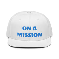 Snapback Hat "1052-0121 On A Mission (Blue Logo)" - JCBTGlobal