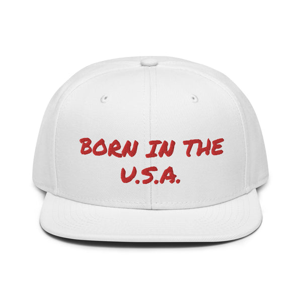 Snapback Hat "2052-0041 Born In The U.S.A. (Red Logo)" - JCBTGlobal