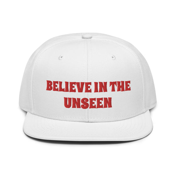 Snapback Hat "2052-0101 Believe In The Unseen (Red Logo)" - JCBTGlobal