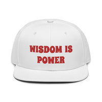 Snapback Hat "2052-0111 Wisdom Is Power (Red Logo)" - JCBTGlobal