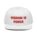 Snapback Hat "2052-0111 Wisdom Is Power (Red Logo)" - JCBTGlobal